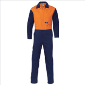 Patron Saint® Flame Retardant Two Tone Drill Overall - Orange/Navy