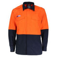 INHERENT FR PPE1 2T L/W SHIRT - Orange/Navy