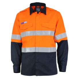 INHERENT FR PPE1 2T L/W DN SHT - Orange/Navy