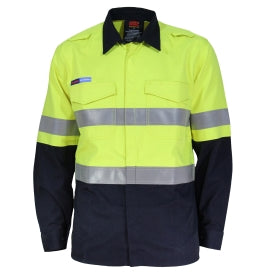 INHERENT FR PPE2 2T D/N SHIRT - Orange/Navy
