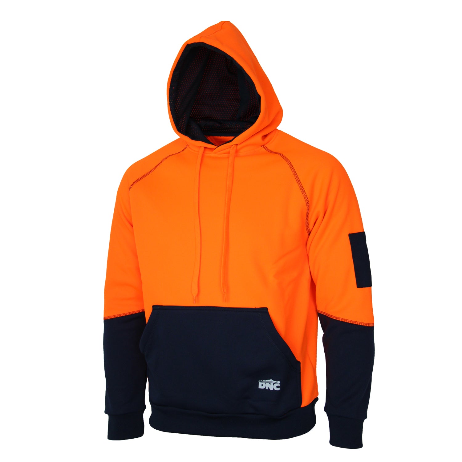 HiVis Softshell Hoodie - Orange/Navy