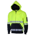 HiVis Segmented Tape Full Zip Hoodie. - Orange/Navy