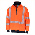 HiVis Segmented Tape X Back 1/2 Zip Jumper - Orange