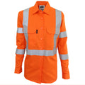 Ladies HiVis 3 way vented "X" back & Bio-motion taped shirt - Orange