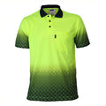 HiVis Sublimated Diamond Plate Polo - Orange/Navy