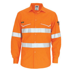 RipStop Cotton Cool Shirt with CSR Reflective Tape, L/S - Orange