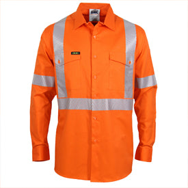 HiVis Segment Taped Coolight "X" Back Shirt - Orange