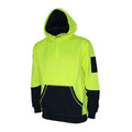 Hivis 2 tone super fleecy hoodie - Orange/Navy