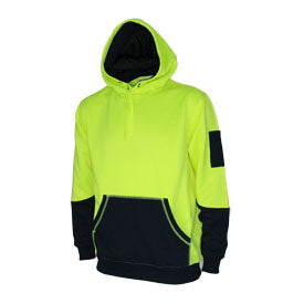 Hivis 2 tone super fleecy hoodie - Orange/Navy