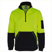 HiVis 1/2 Zip Super Fleecy - Orange/Navy