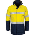 HiVis "4 IN 1" Cotton Drill Jacket with Generic R/Tape - Orange/Navy