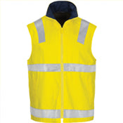 HiVis Cotton Drill Reversible Vest with Generic R/Tape - Orange/Navy