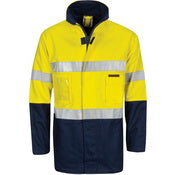 HiVis Cotton Drill "2 in 1" Jacket with Generic Reflective R/Tape - Orange/Navy