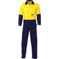 HiVis Two Tone Cott on Coverall - Orange/Navy