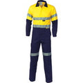 HiVis Two Tone Cott on Coverall with CSR R/Tape - Orange/Navy