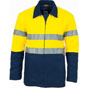 HiVis Two Tone Protect or Drill Jacket with CSR R/ Tape - Orange/Navy
