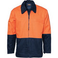 HiVis Two Tone Protect or Drill Jacket - Orange/Navy