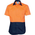 HiVis Cool Breeze Food Industry Cotton Shirt - Short Sleeve - Orange/Navy