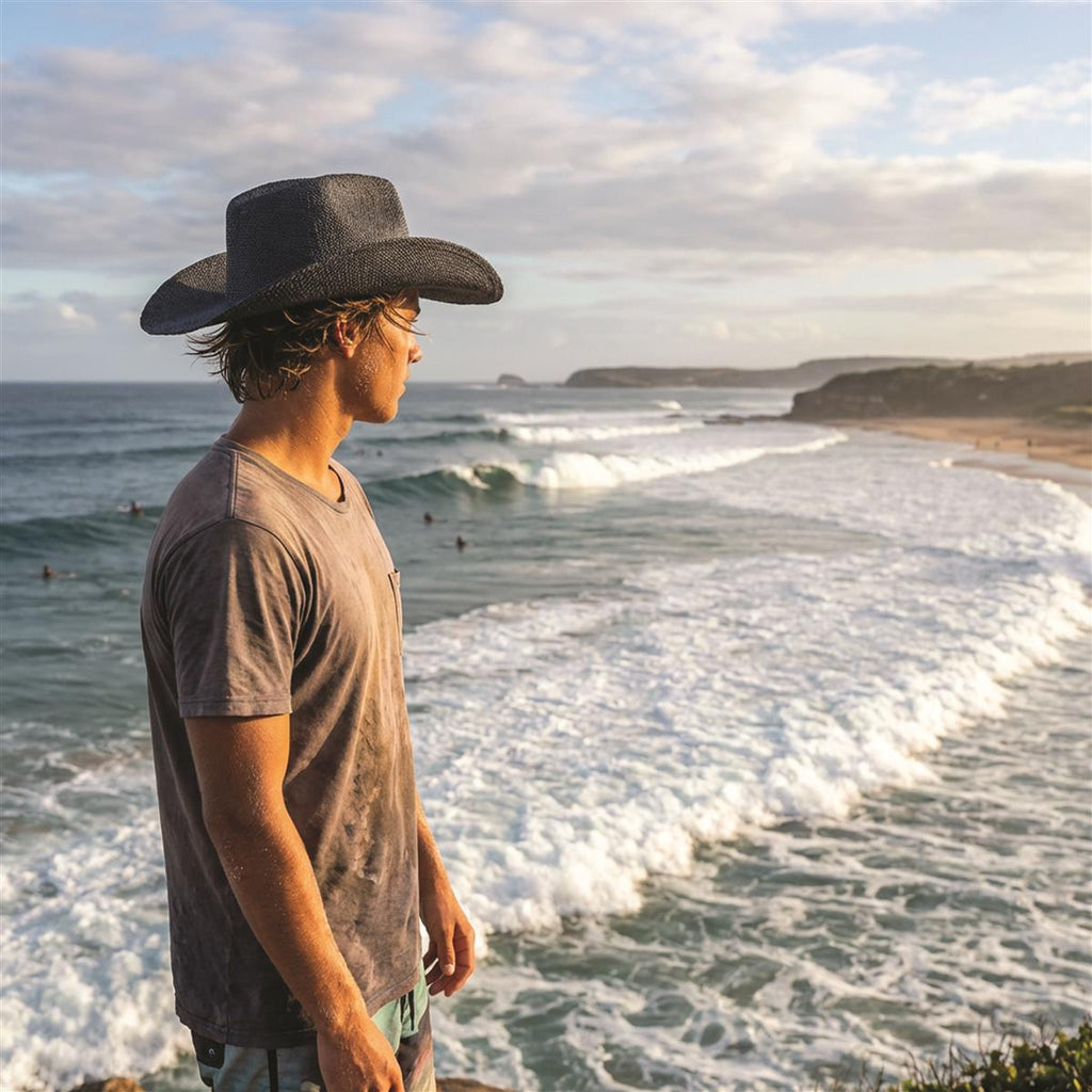 Airlie Paper Straw Hat - Navy
