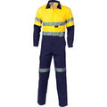 HiVis Cool-Breeze two tone L.Weight Cotton Coverall with CSR R/Tape - Orange/Navy