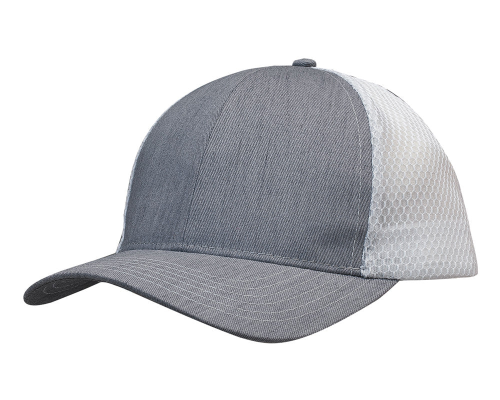 Light Brushed Poly Cotton Marle with honeycomb mesh - view 9