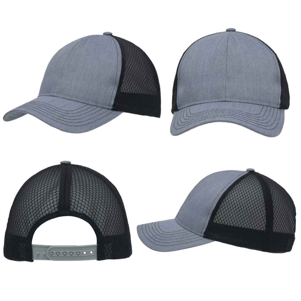 Light Brushed Poly Cotton Marle with honeycomb mesh - view 2