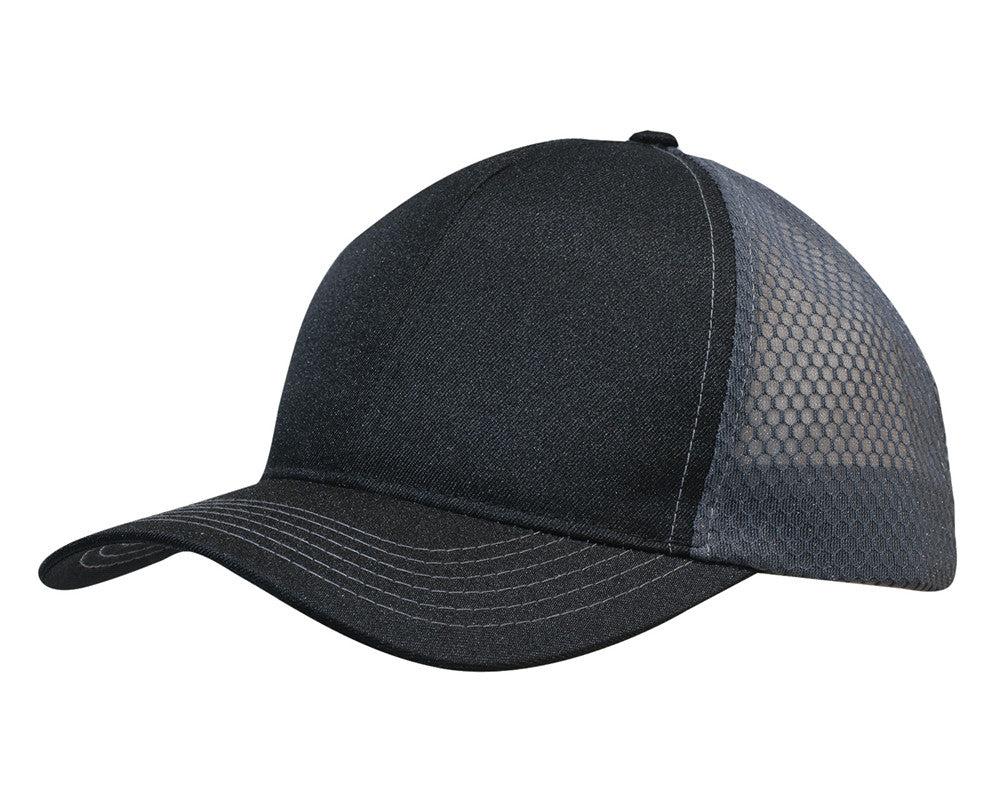 Breathable poly twill with honeycomb mesh - view 5