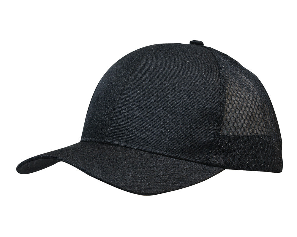Breathable poly twill with honeycomb mesh - view 4