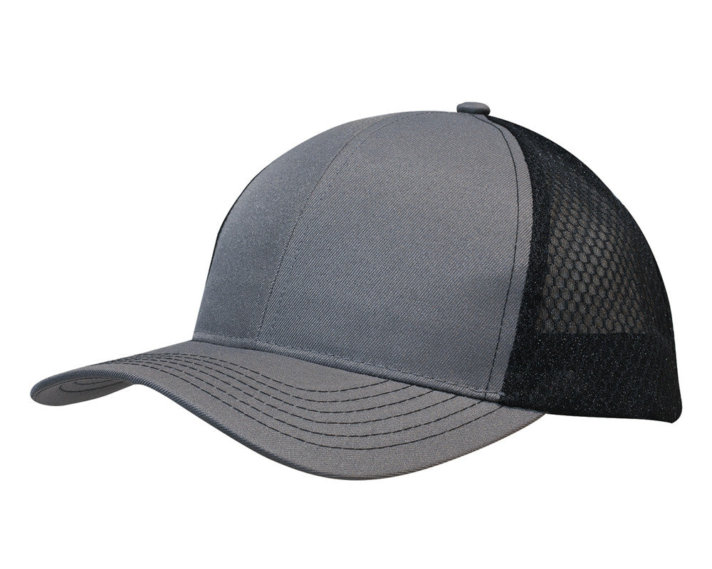 Breathable poly twill with honeycomb mesh - view 7