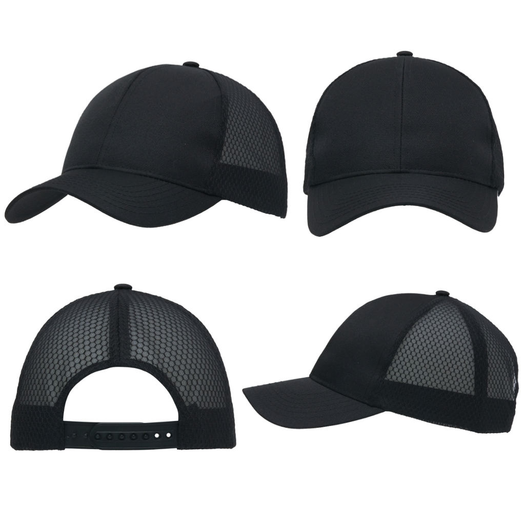 Breathable poly twill with honeycomb mesh - view 2