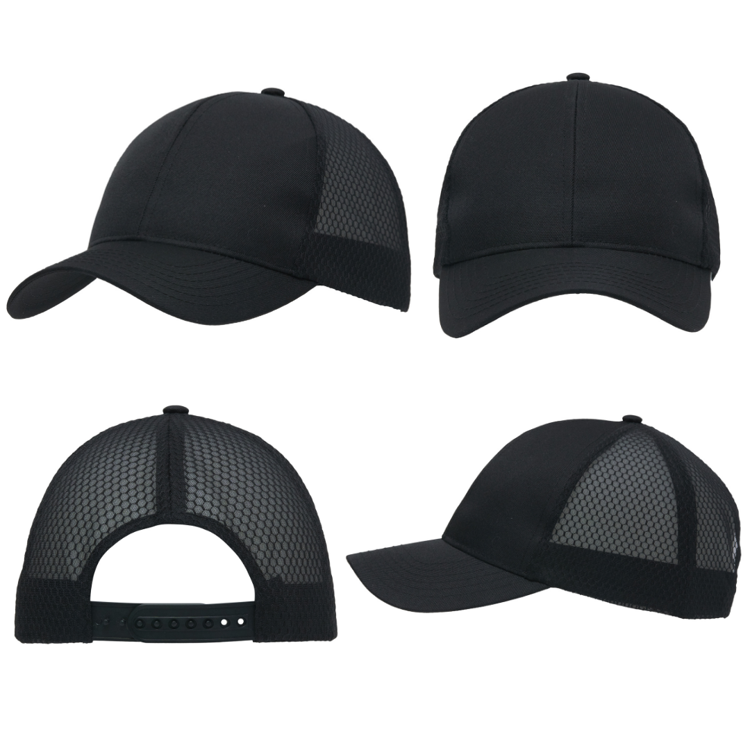 Breathable poly twill with honeycomb mesh - view 2