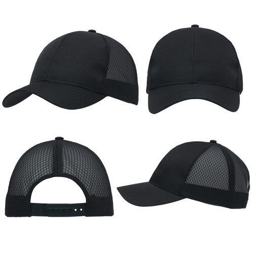 Breathable poly twill with honeycomb mesh - view 2
