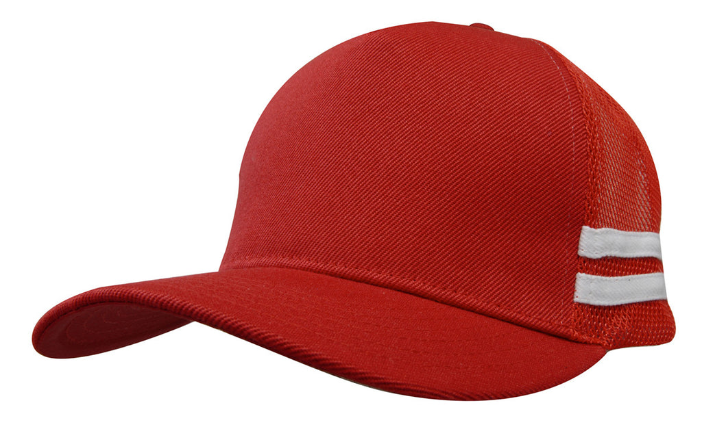American Premium Twill/Mesh Deep Fit Trucker with Stripes - view 11