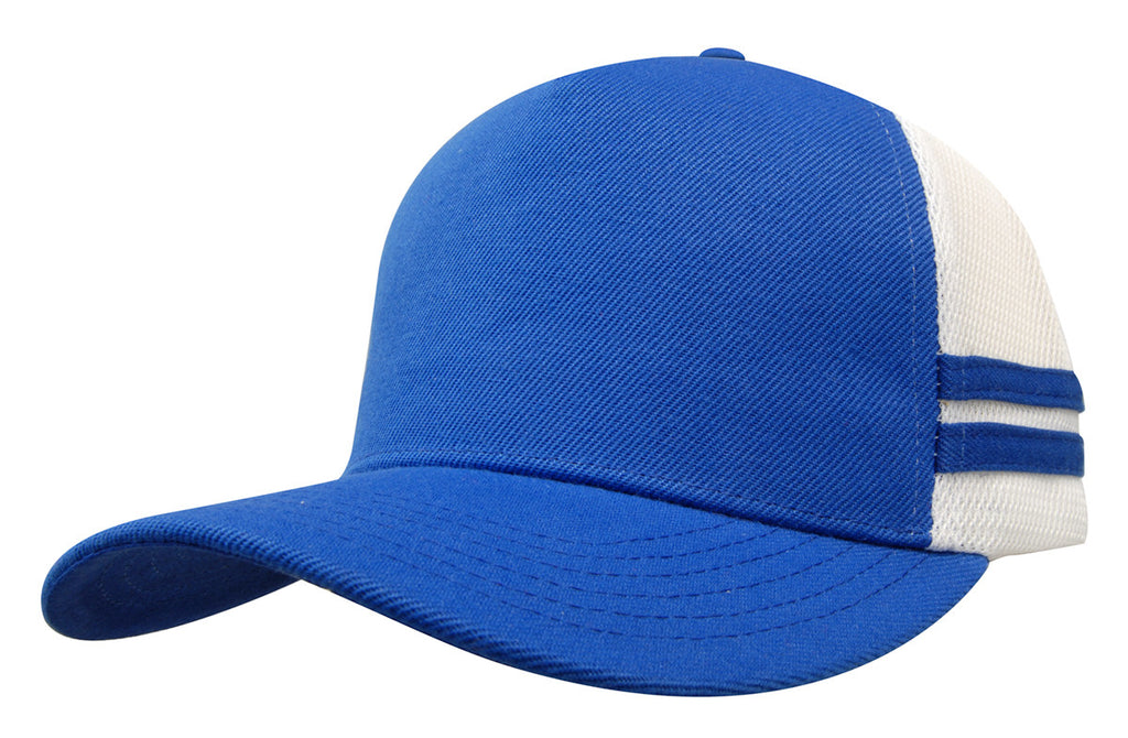 American Premium Twill/Mesh Deep Fit Trucker with Stripes - view 14