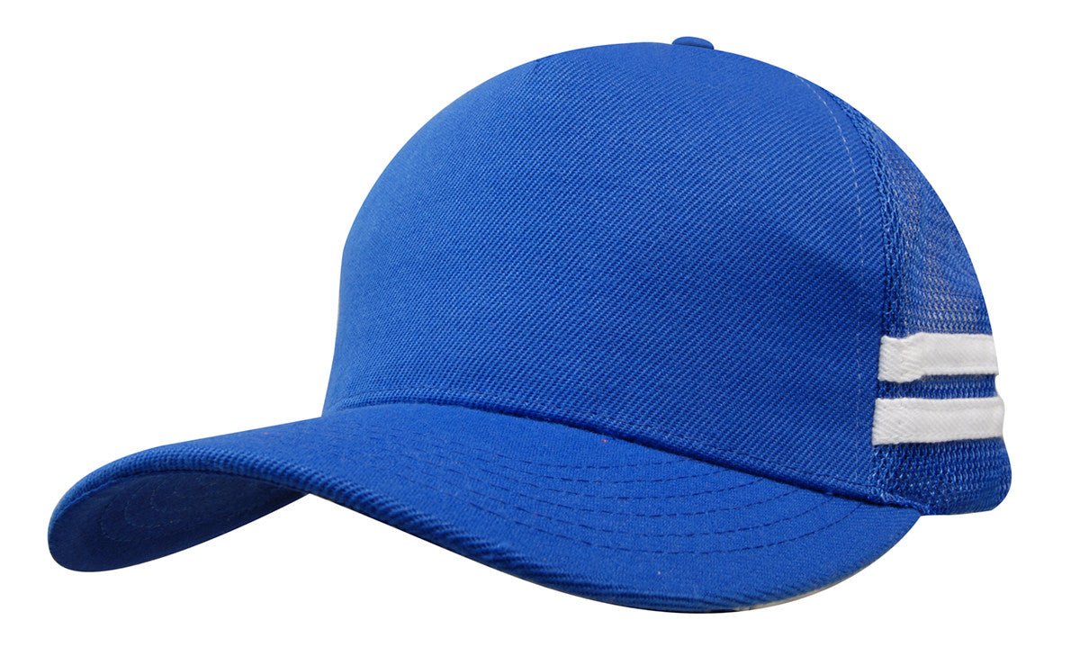 American Premium Twill/Mesh Deep Fit Trucker with Stripes - view 13