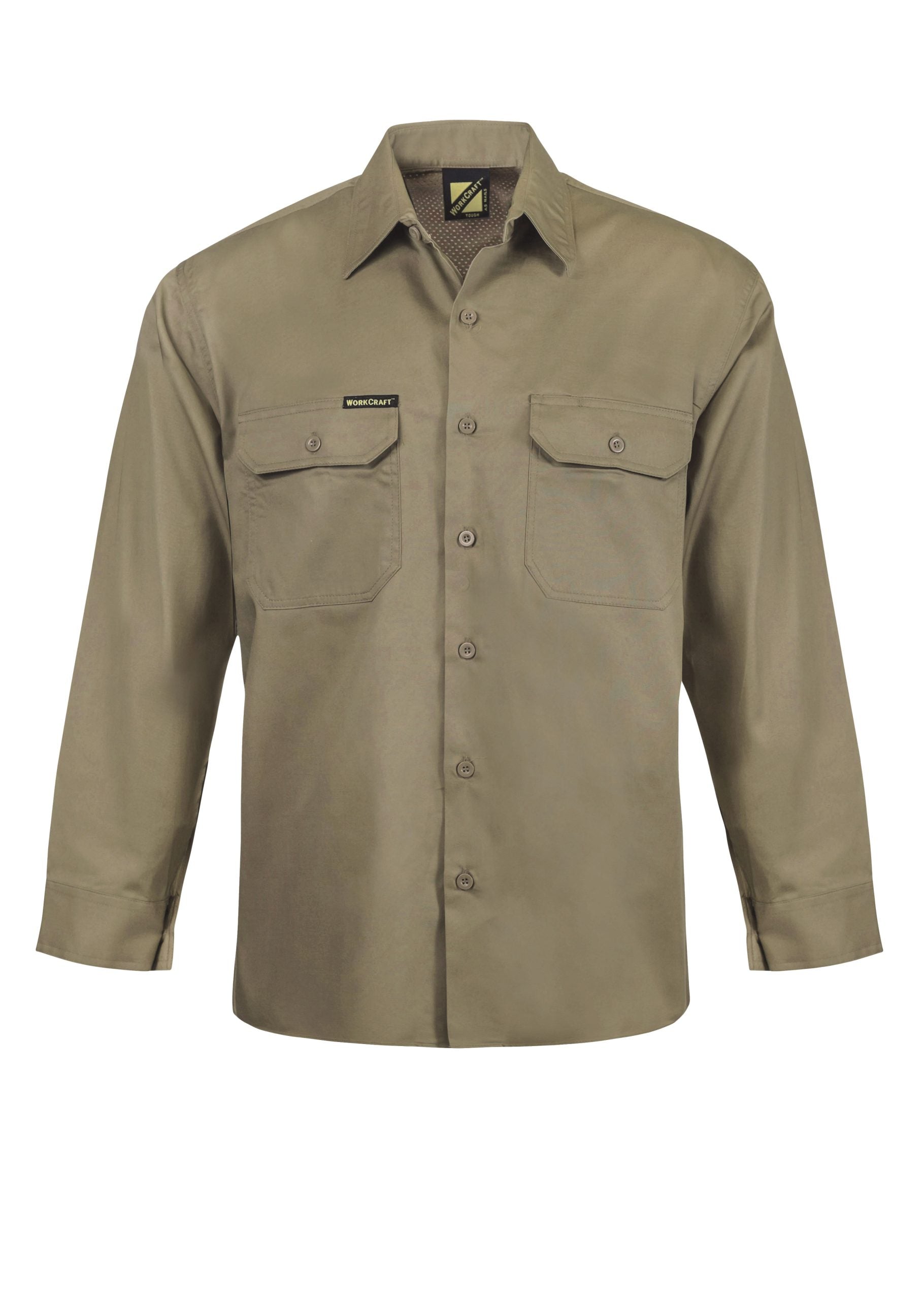 LIGHTWEIGHT LONG SLEEVE VENTED COTTON DRILL SHIRT