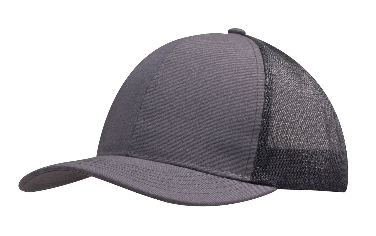 Brushed Cotton with Mesh Back Cap - view 3