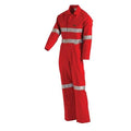 Hi Vis Mid-Weight Taped Coverall With YKK 2 Way Nylon Zip Red