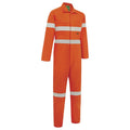 Hi Vis Tropical Lightweight Taped Coverall With Zip Closure Orange