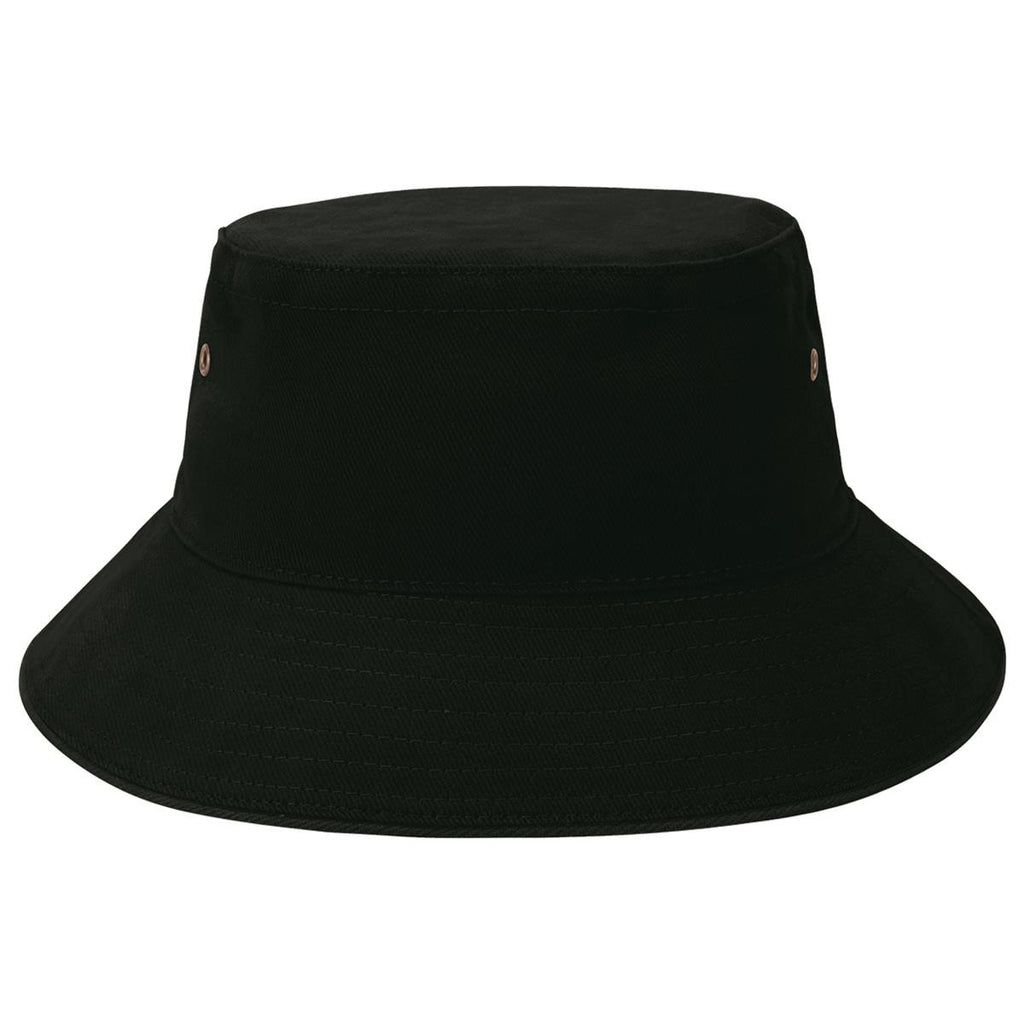 Sandwich Brim Bucket Hat - Black / White