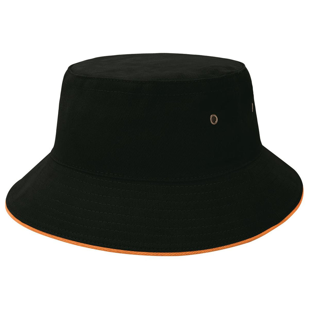 Sandwich Brim Bucket Hat - Bottle / Natural