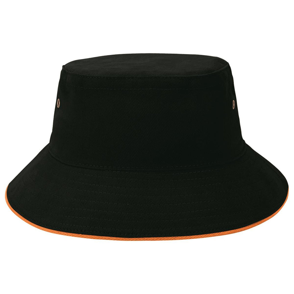 Sandwich Brim Bucket Hat - Gold / Bottle