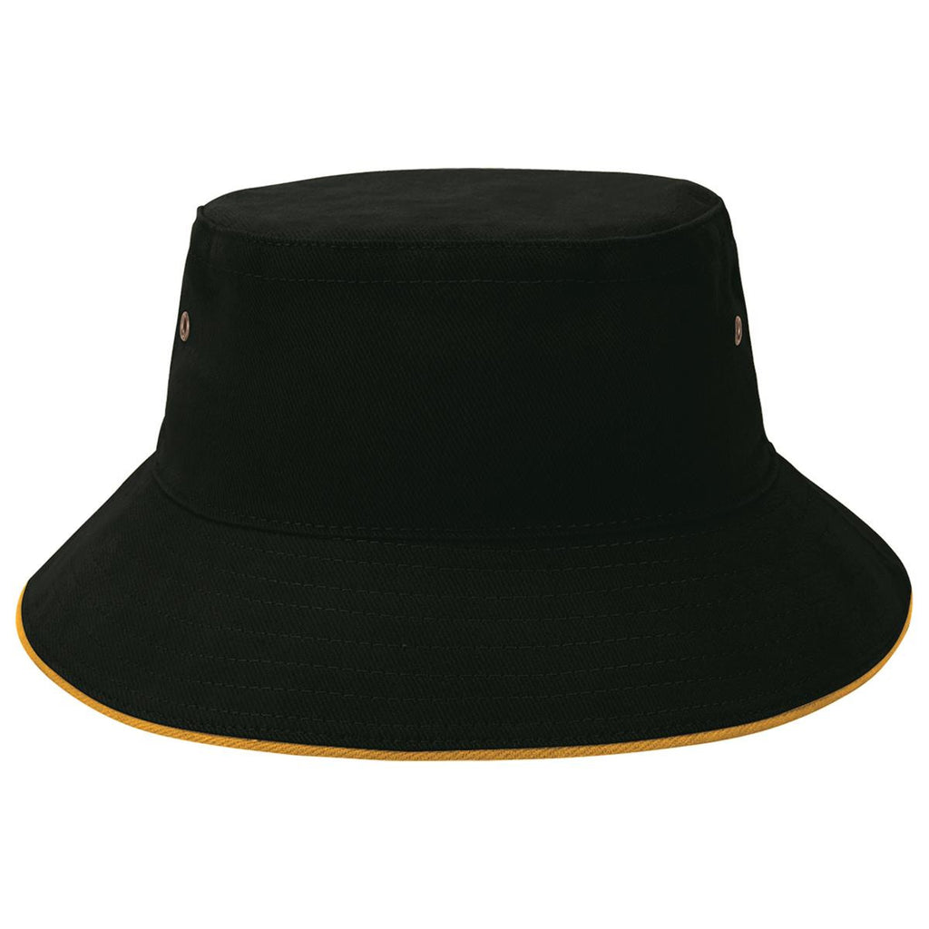 Sandwich Brim Bucket Hat - Lime / Black
