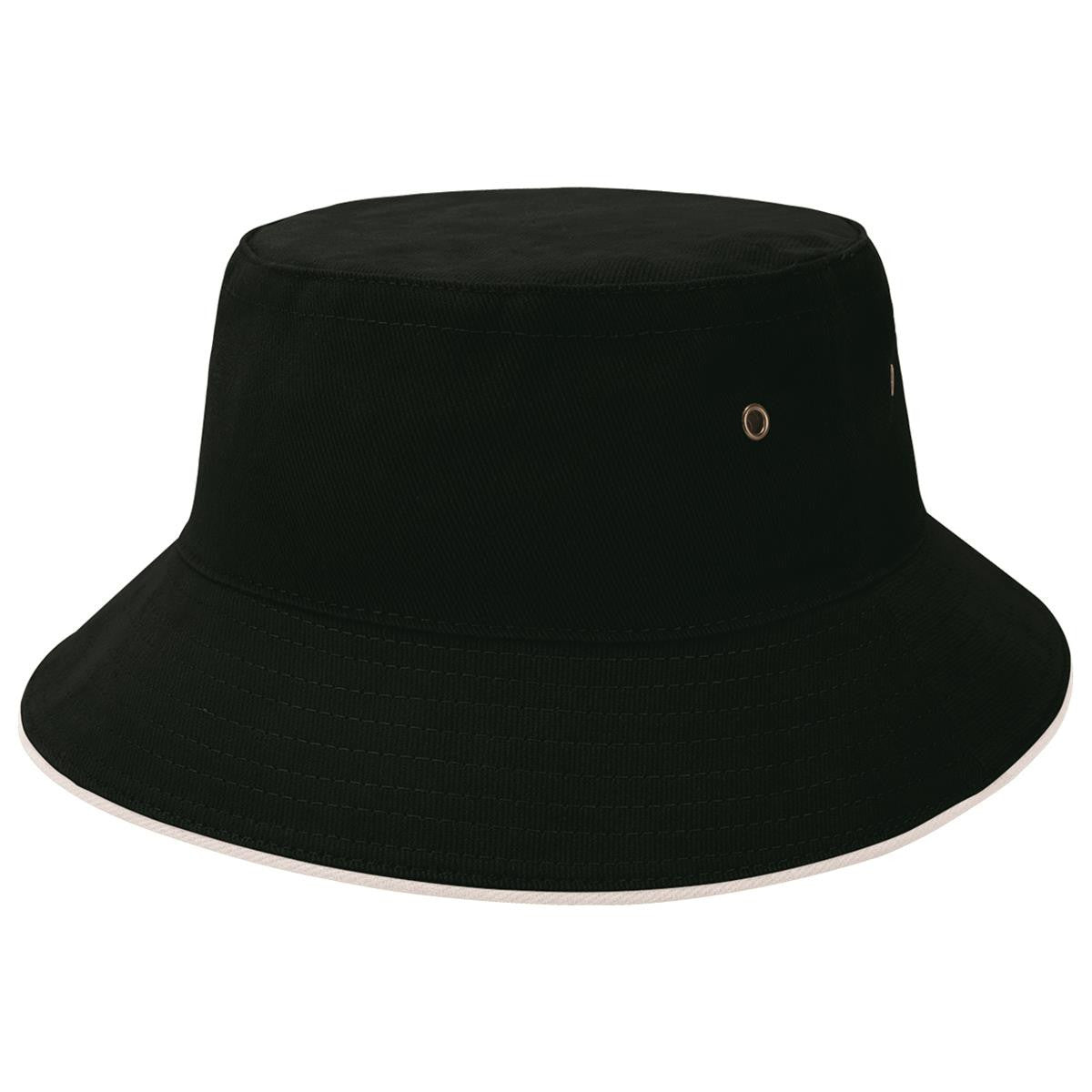 Sandwich Brim Bucket Hat - Navy / Orange