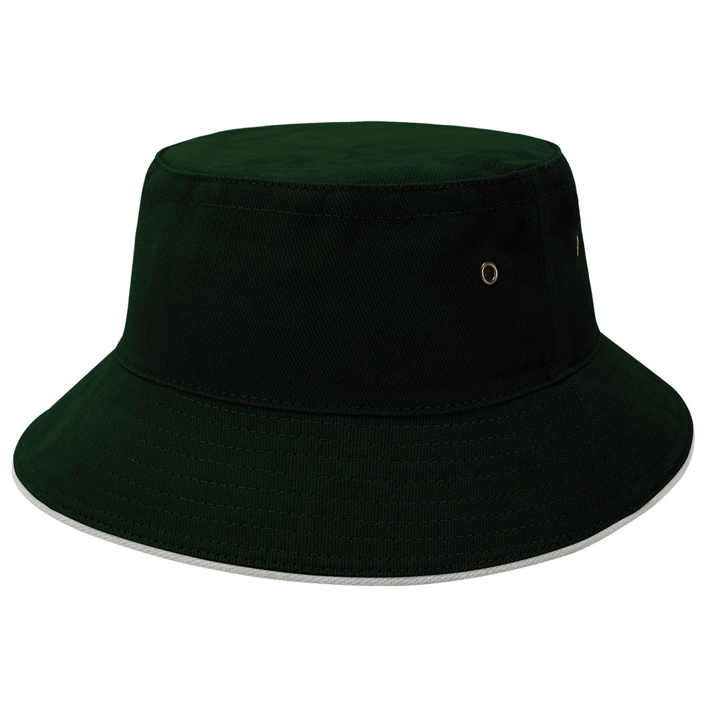 Sandwich Brim Bucket Hat - Navy / White