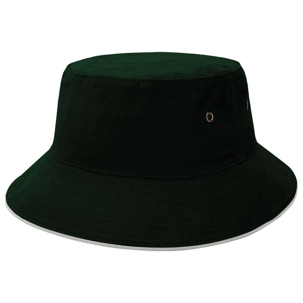 Sandwich Brim Bucket Hat - Navy / White