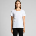 Wo's Shallow Scoop Tee4011 - WHITE
