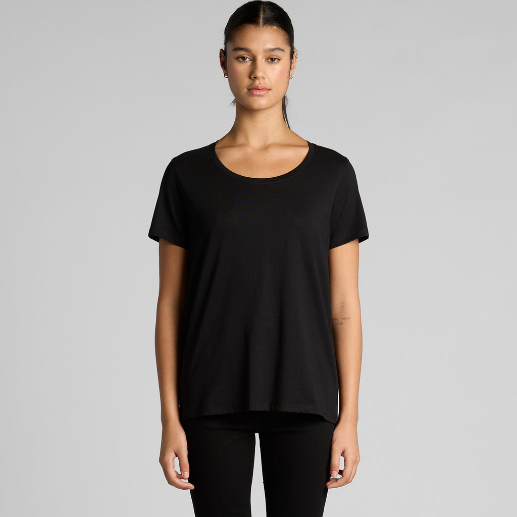Wo's Maple Scoop Tee4019 - WHITE