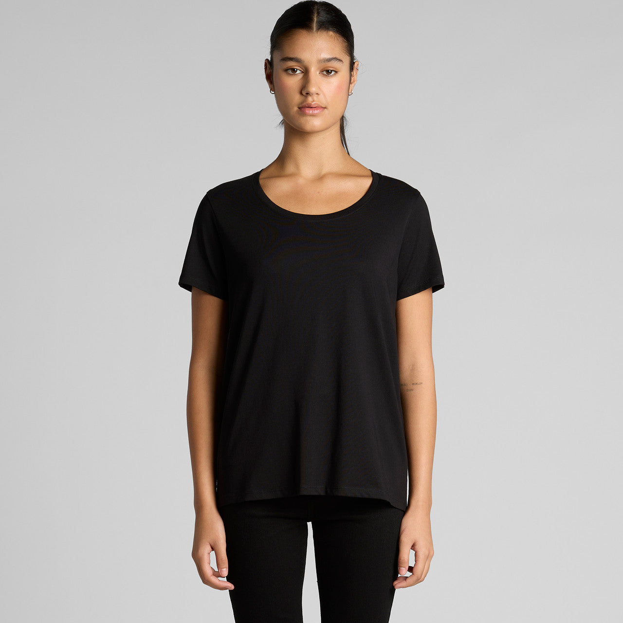 Wo's Maple Scoop Tee4019 - WHITE