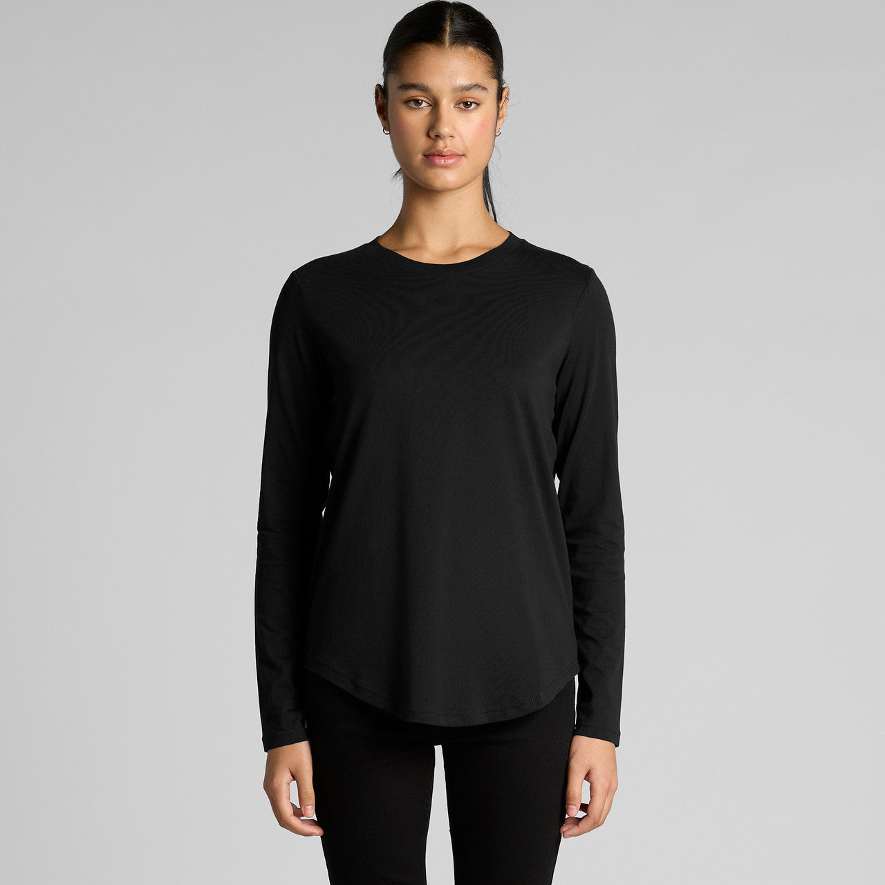 Wo's Maple Curve L/S Tee4021 - WHITE